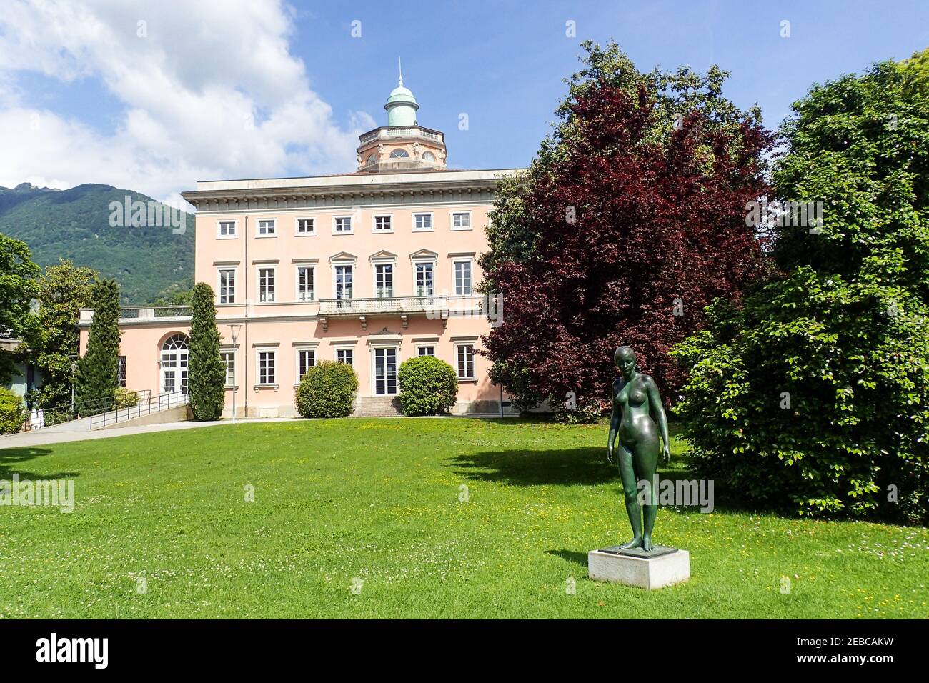 Lugano, Svizzera - 21 maggio 2018: Villa Ciani e il parco botanico Foto Stock