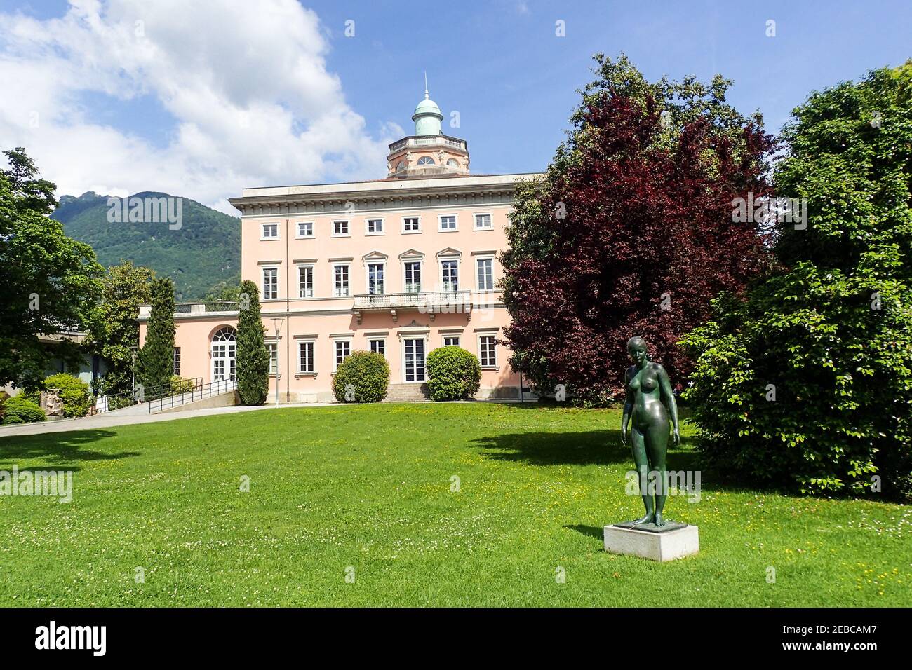Lugano, Svizzera - 21 maggio 2018: Villa Ciani e il parco botanico Foto Stock