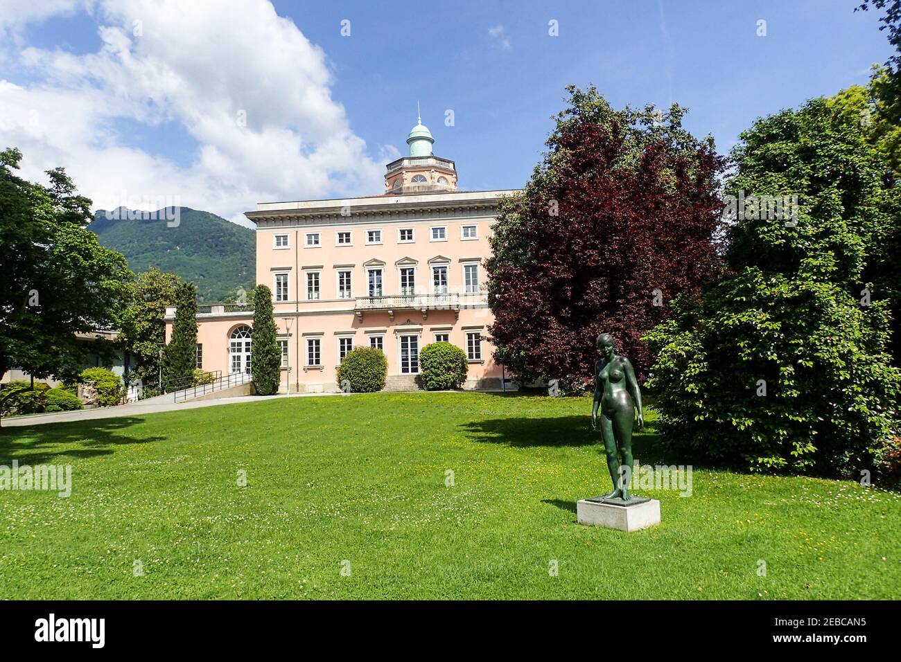 Lugano, Svizzera - 21 maggio 2018: Villa Ciani e il parco botanico Foto Stock