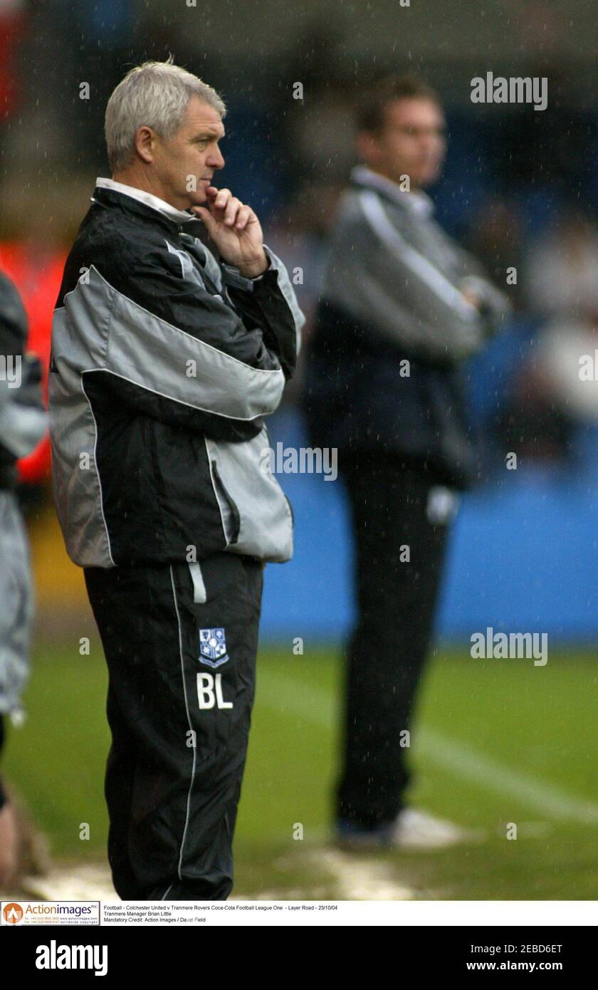 Calcio - Colchester United v Tranmere Rovers Coca-Cola Football League One - Layer Road - 23/10/04 Tranmere Manager Brian Little Mandatory Credit: Action Images / David Field 04/05 Foto Stock