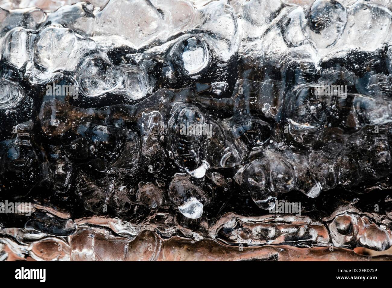 Naturale modello di ghiaccio astratto. Foto Stock