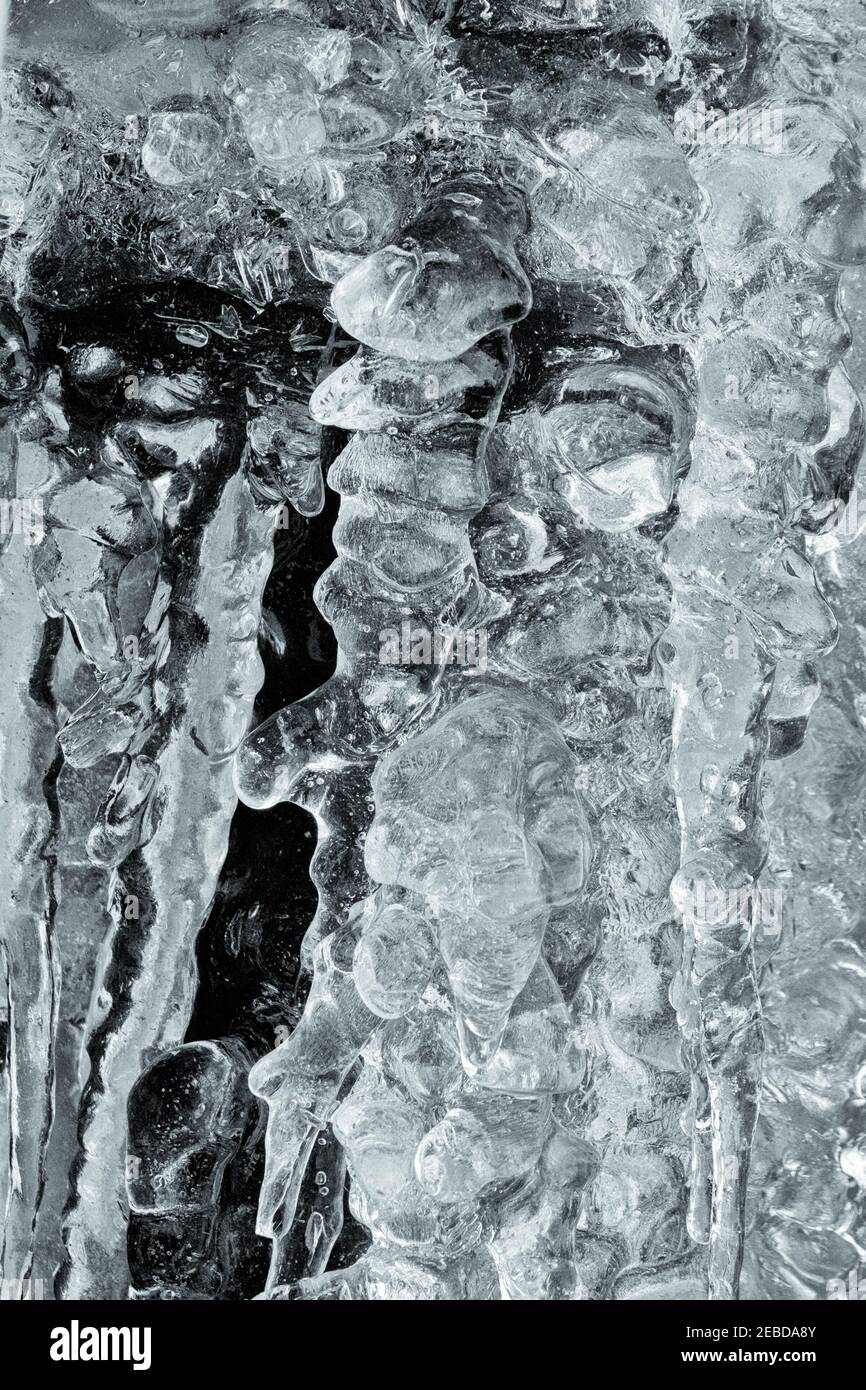 Naturale modello di ghiaccio astratto. Foto Stock