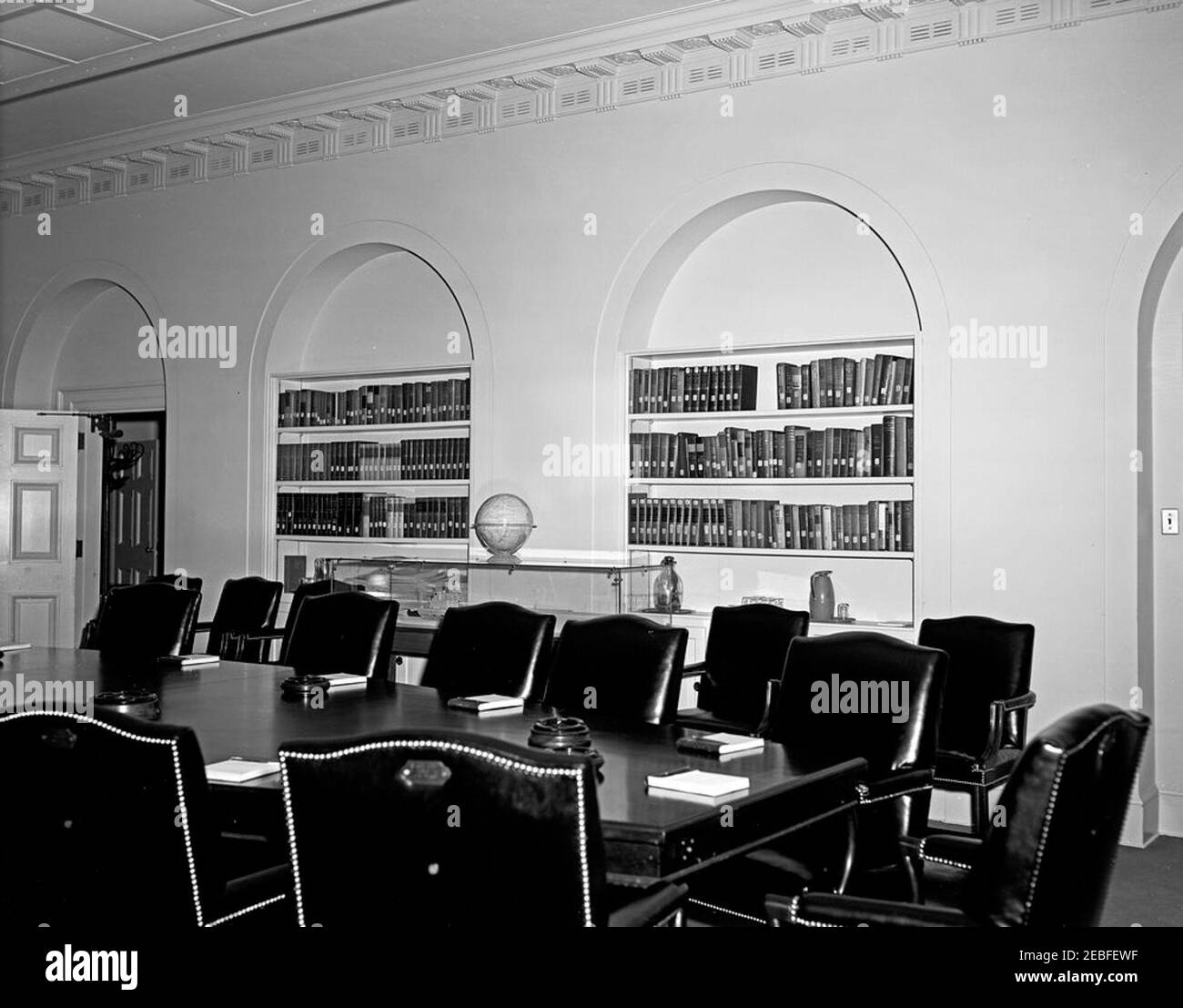 Camera Cabinet con vista. Sala armadio, Casa Bianca, Washington, D.C. Foto Stock