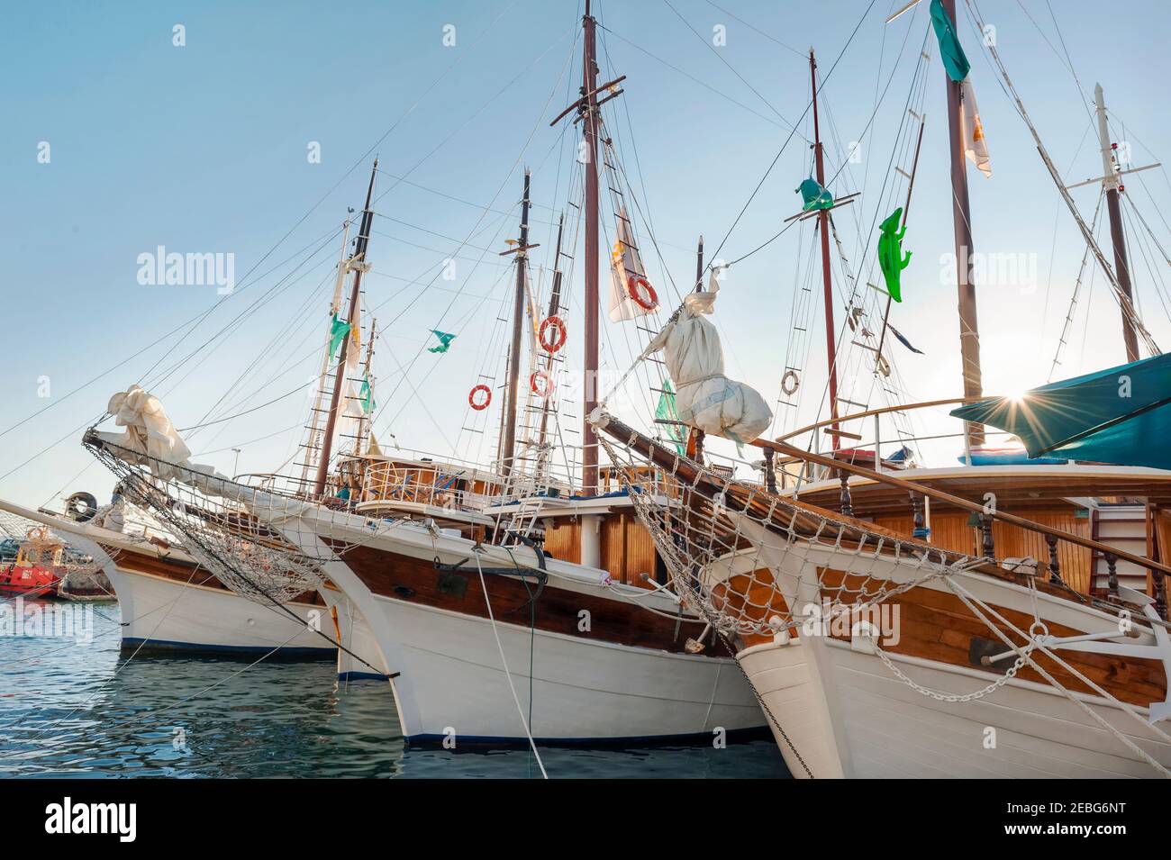 Barche a vela a Spalato, Croazia Foto Stock
