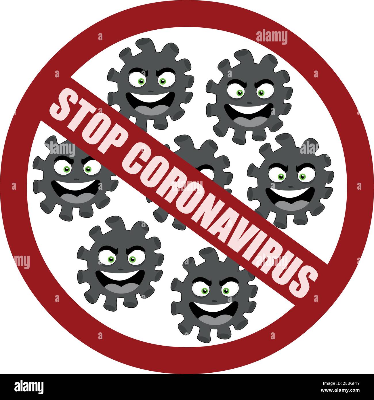 Illustrazione vettoriale relativa al coronavirus Illustrazione Vettoriale