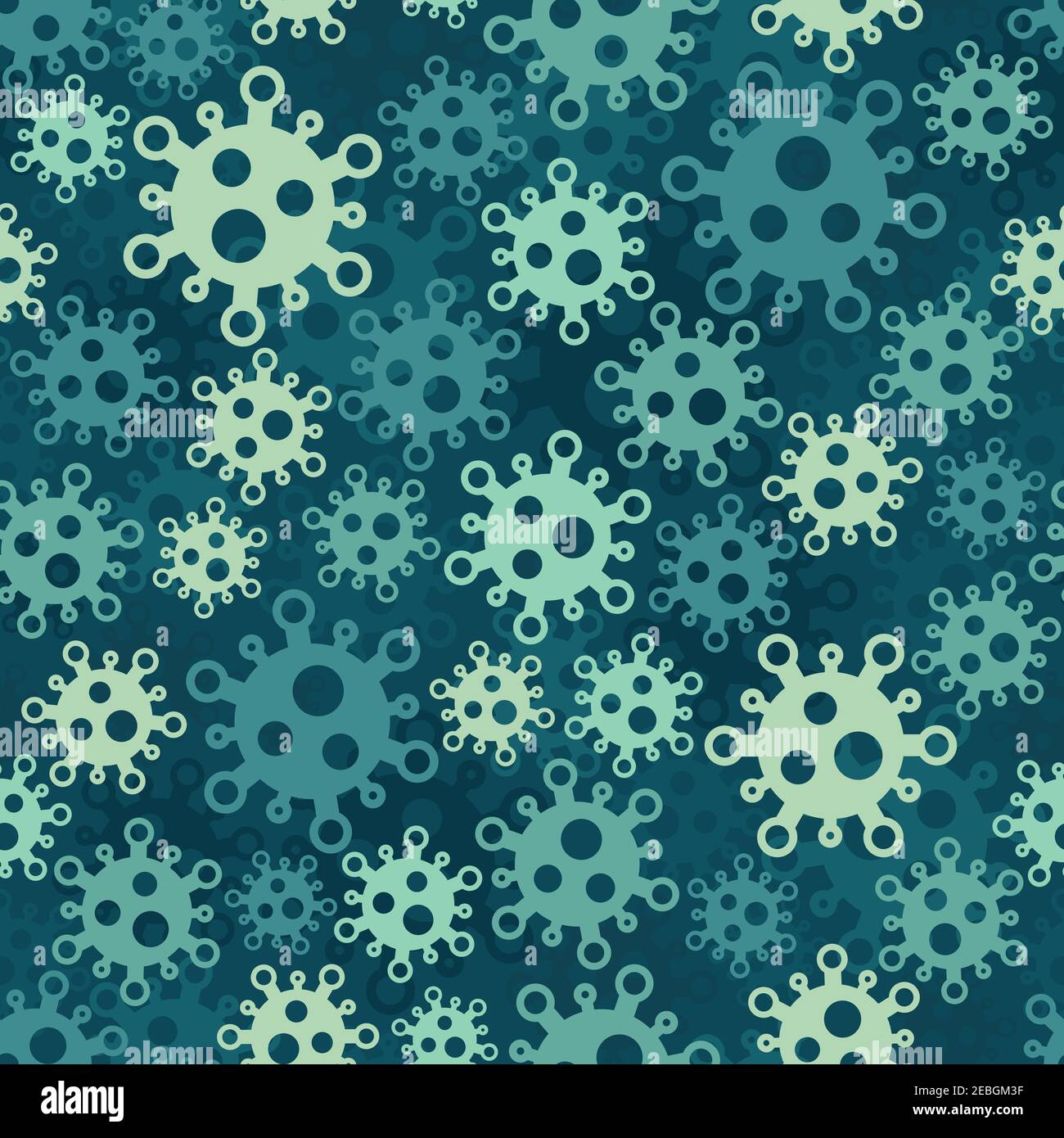 Motivo camouflage blu senza cuciture. Tessuto di abbigliamento militare ripetitivo Illustrazione Vettoriale