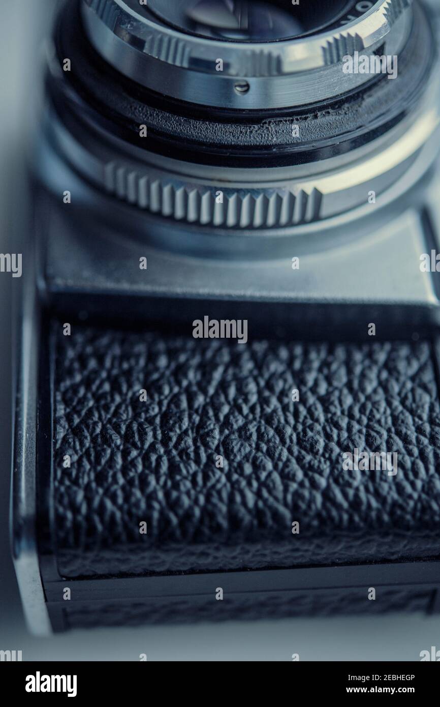 Dettaglio di una fotocamera vintage Foto Stock