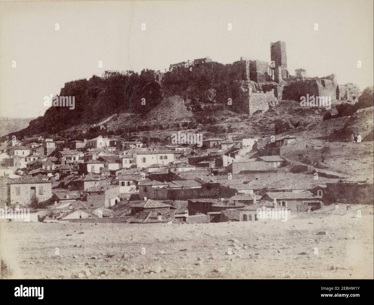 Normand Alfred Nicolas - il lato nord-ovest dell'Acropoli e la zona circostante Foto Stock