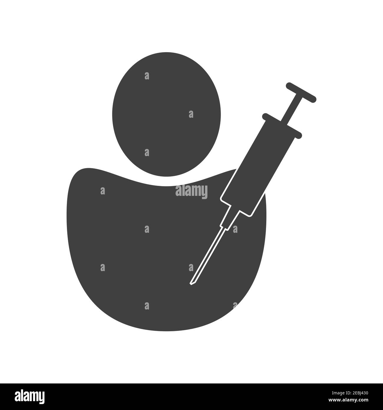 Icona della linea di vaccinazione medica. Segno del vaccino della medicina. Simbolo del farmaco della farmacia. Elemento di design di qualità. Icona della vaccinazione medica di stile lineare. Illustrazione Vettoriale