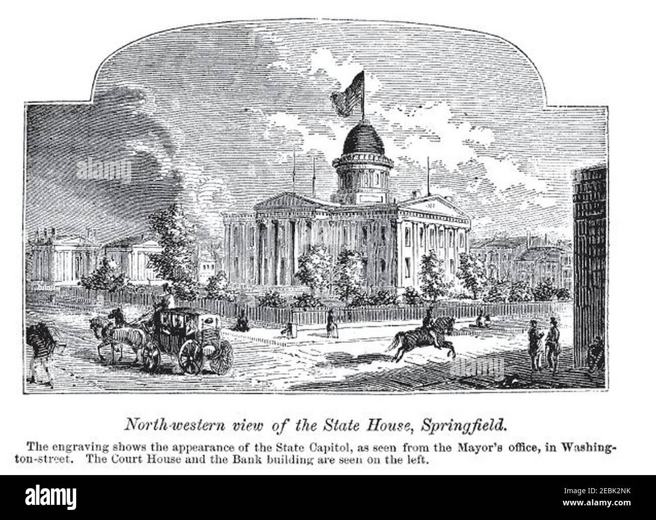 Vista nord-ovest della state House, Springfield. Foto Stock