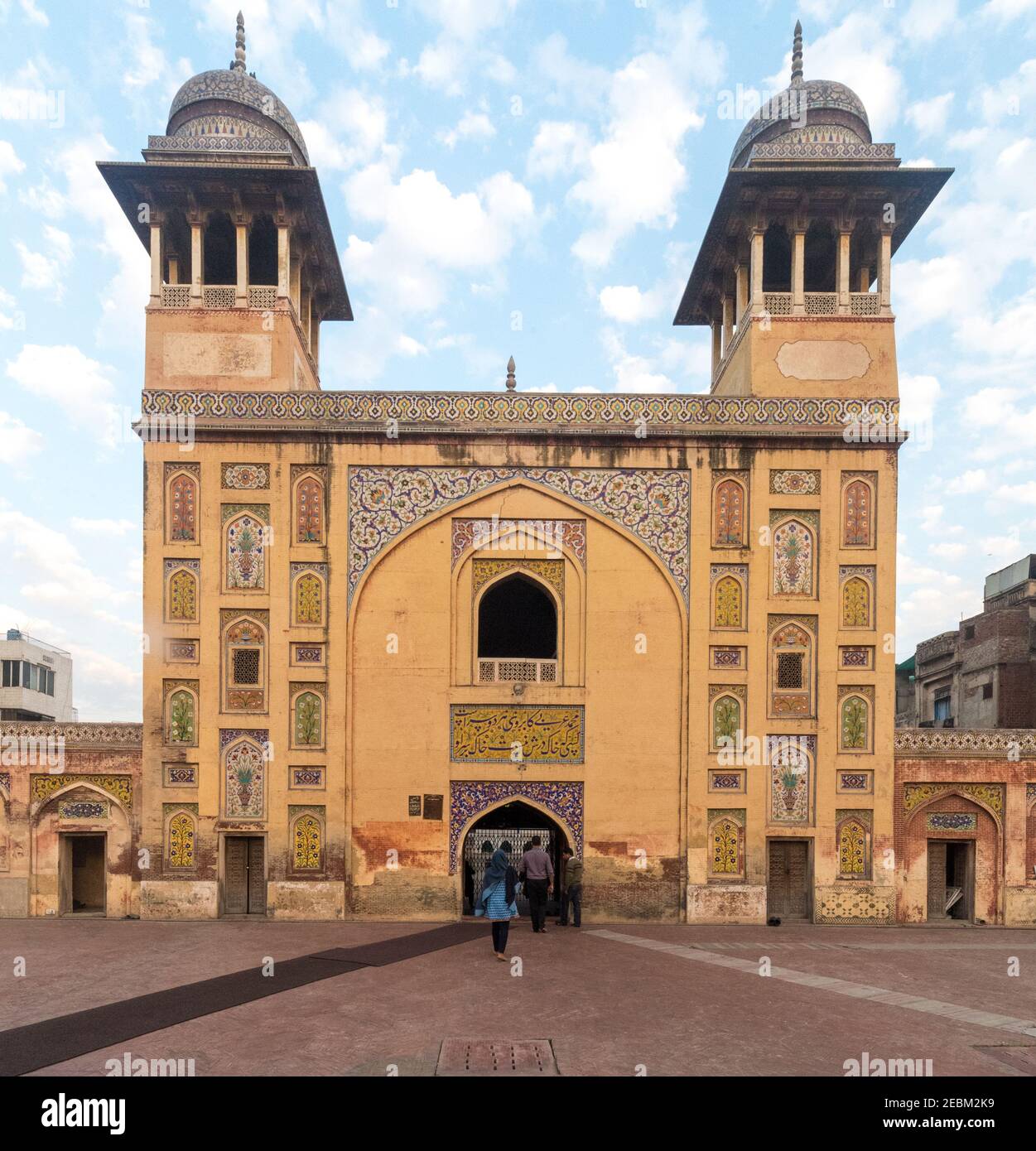 La Moschea di Wazir Khan, Lahore, Punjab, Pakistan Foto Stock