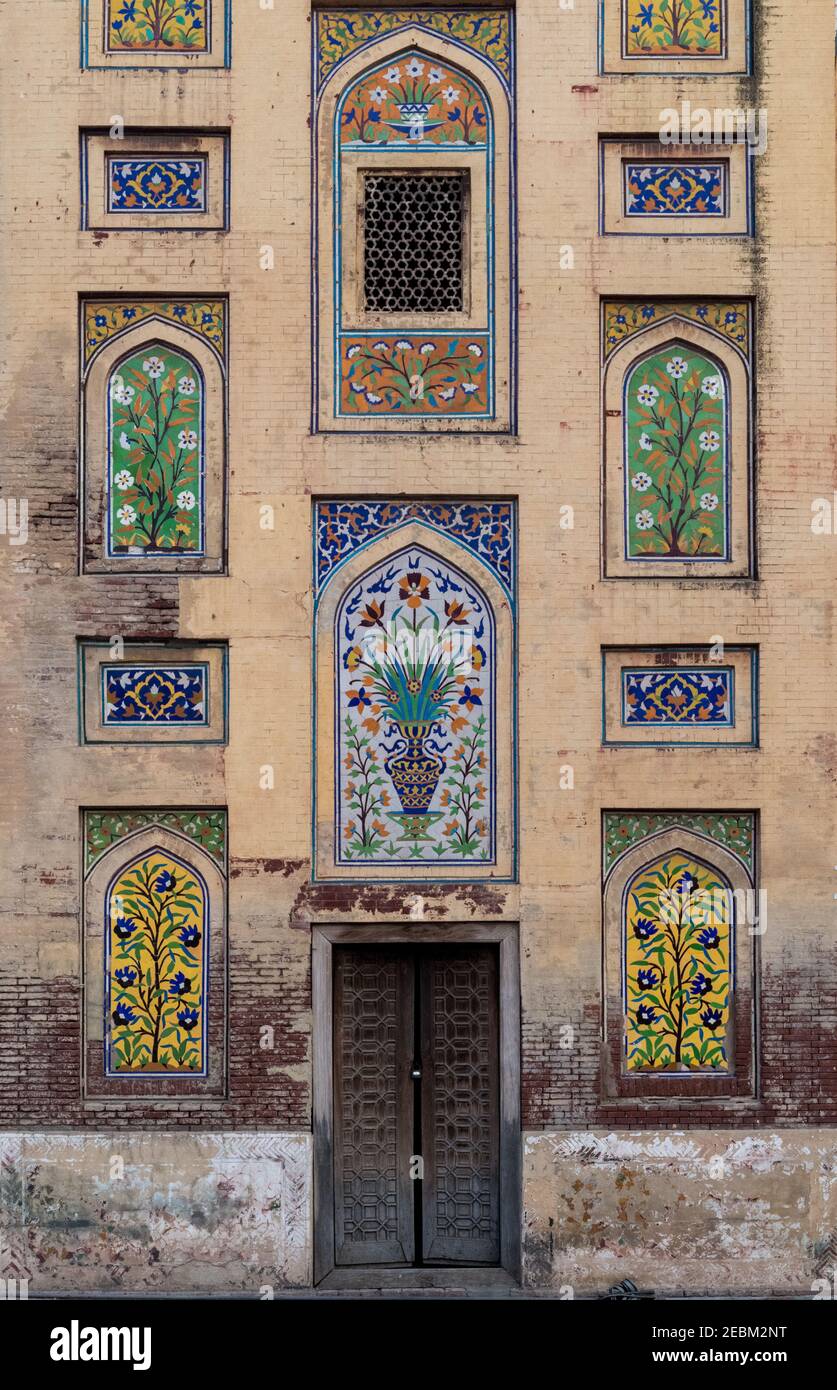 La Moschea di Wazir Khan, Lahore, Punjab, Pakistan Foto Stock