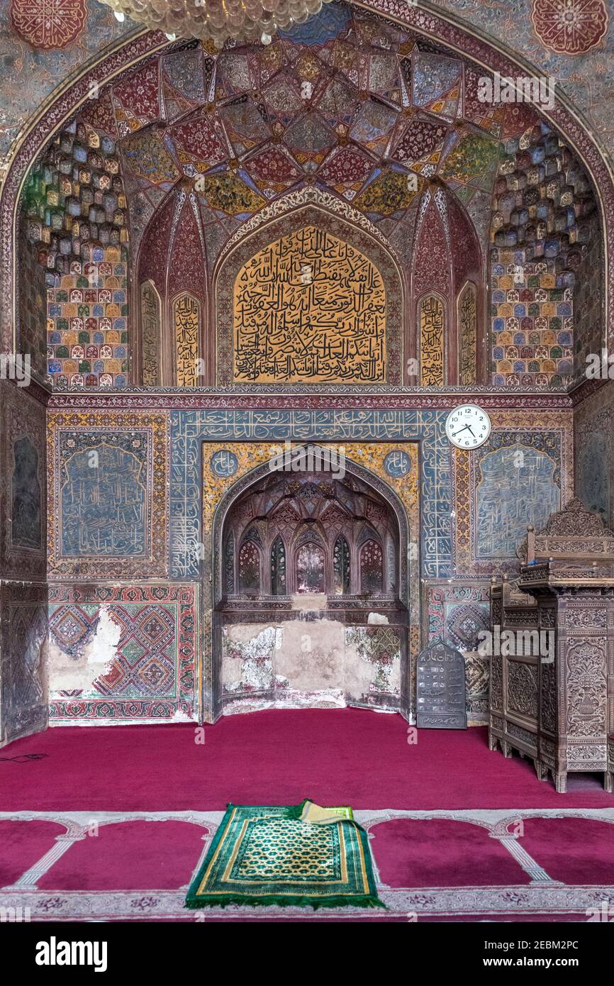 La Moschea di Wazir Khan, Lahore, Punjab, Pakistan Foto Stock