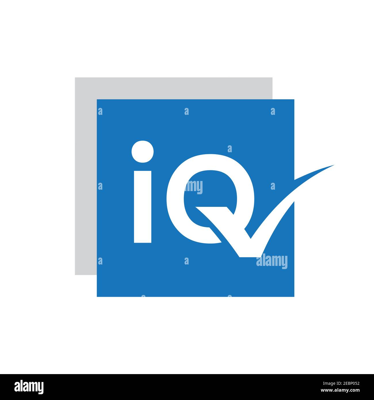Modello vettoriale per simboli semplici con lettera iQ su sfondo bianco. Disegno del simbolo della lettera Business iQ. Illustrazione vettoriale EPS.8 EPS.10 Illustrazione Vettoriale