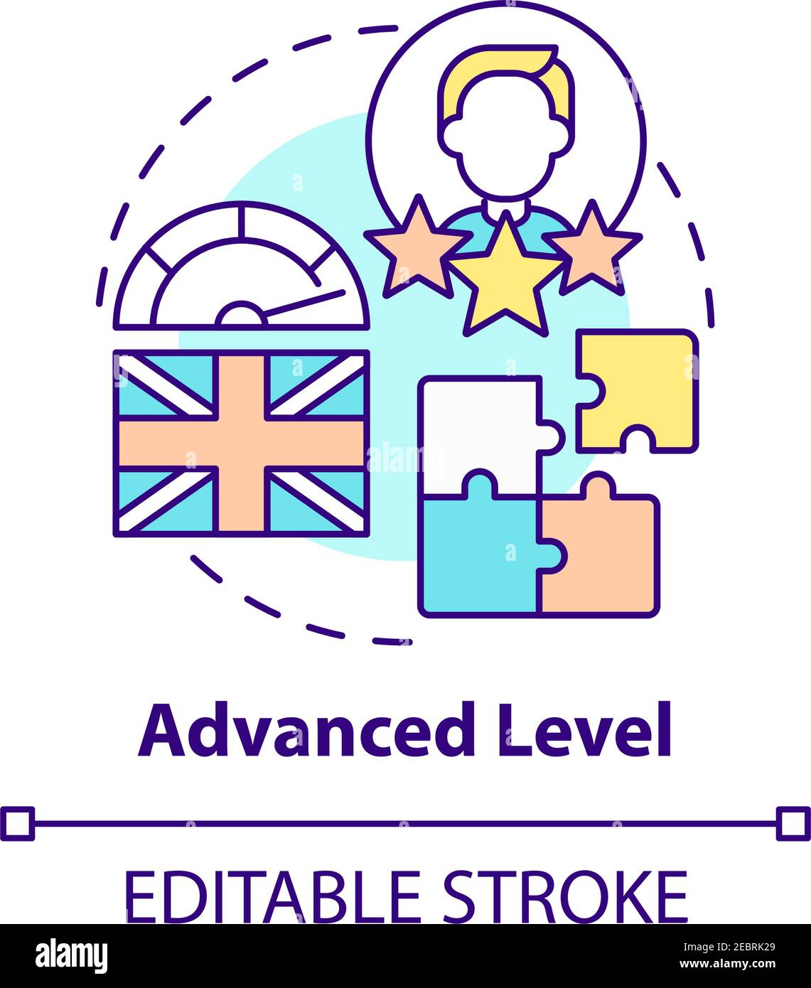 Icona di concetto di livello avanzato Illustrazione Vettoriale