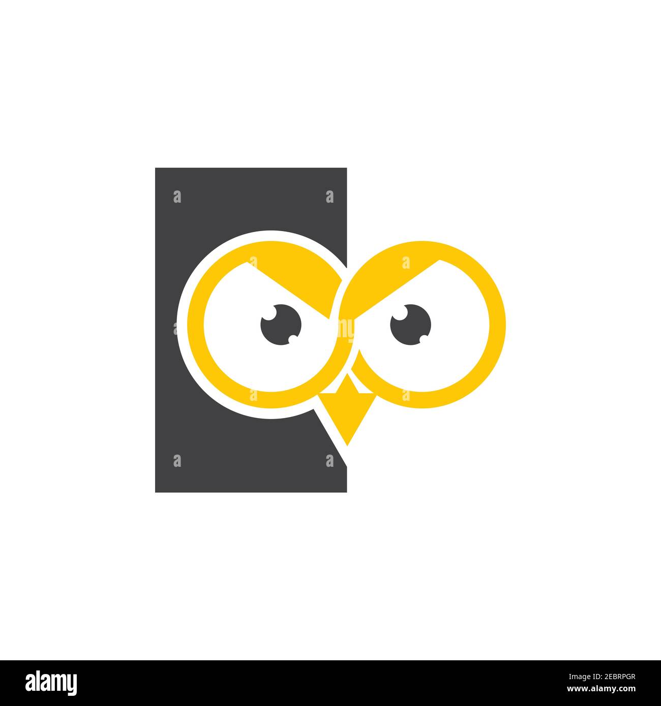 Occhi icona gufo isolato su sfondo bianco dalla collezione di animali. Grande icona gufo simbolo di tendenza e moderno. Illustrazione vettoriale EPS.8 EPS.10 Illustrazione Vettoriale