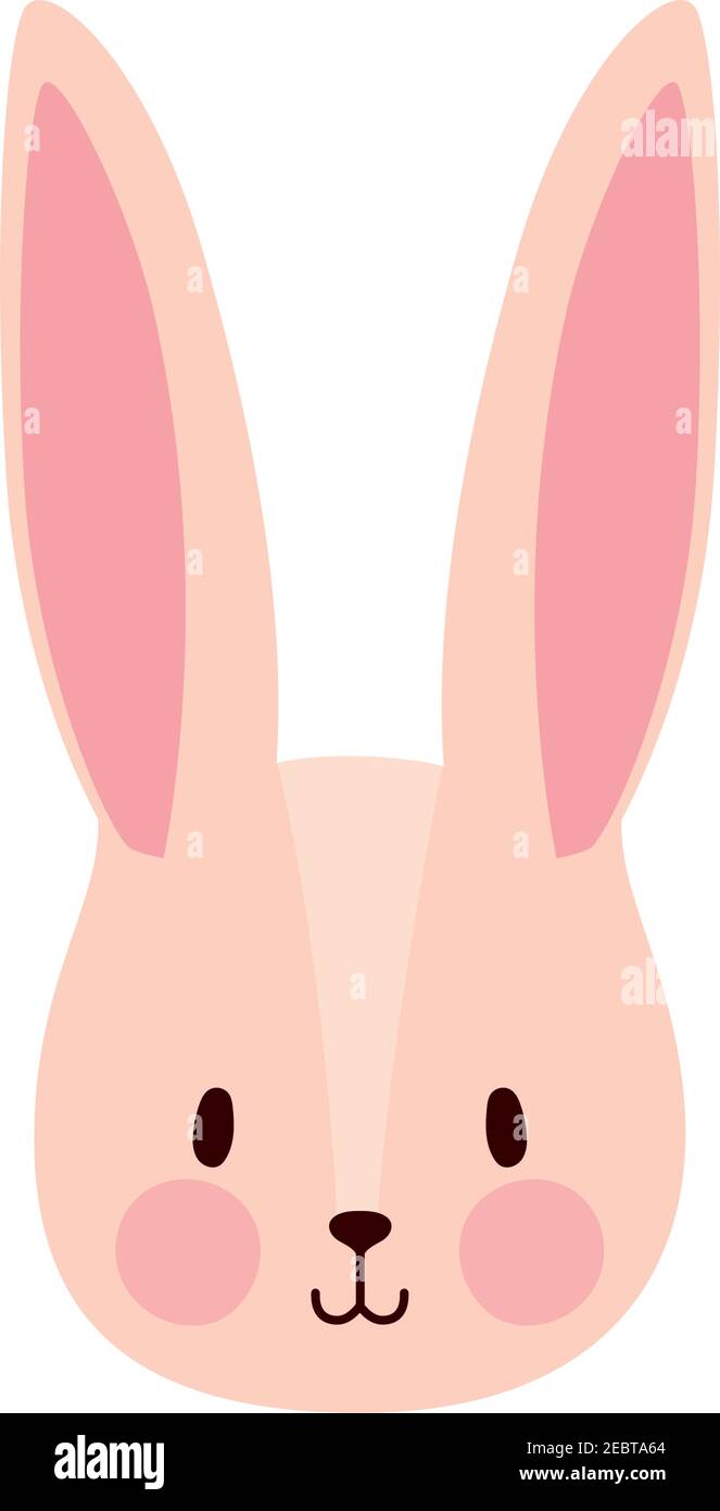 cute bonny su sfondo bianco Illustrazione Vettoriale