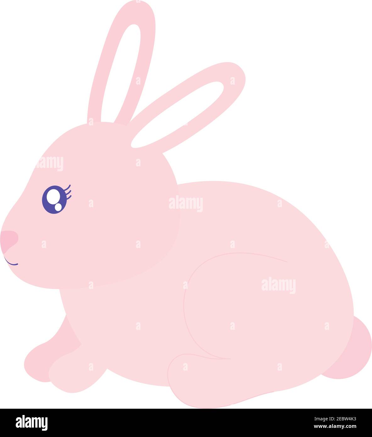 cute bonny su sfondo bianco Illustrazione Vettoriale