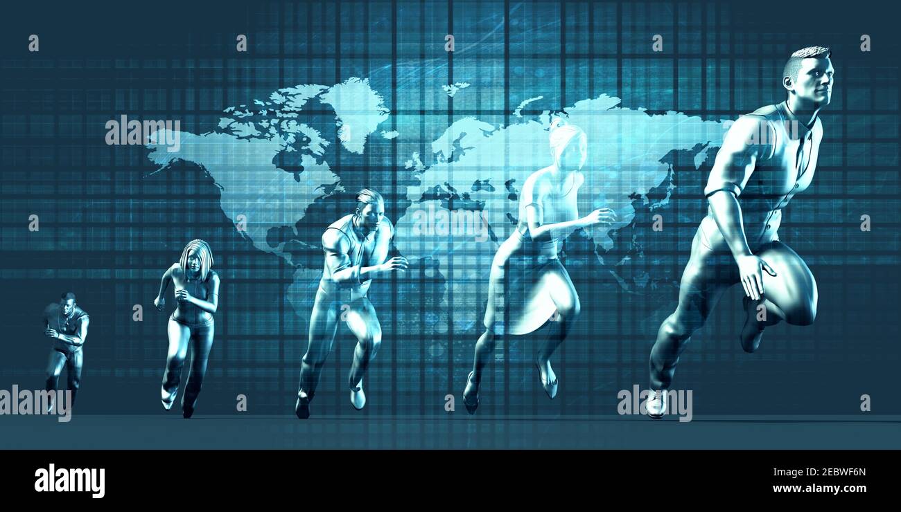 Gestione delle prestazioni e Coaching lavoro Concept Art Foto Stock