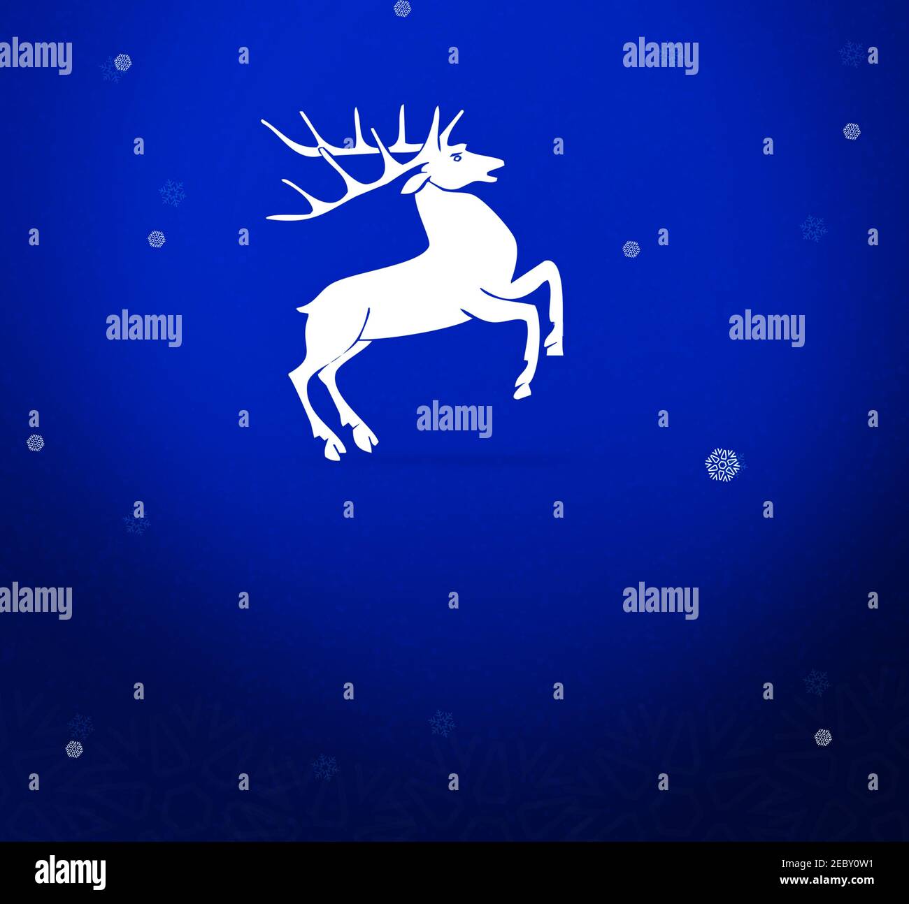 Banner natalizio in colore blu con spazio libero e senza bavagini. Carta di Natale astratta disegno sfondo Foto Stock