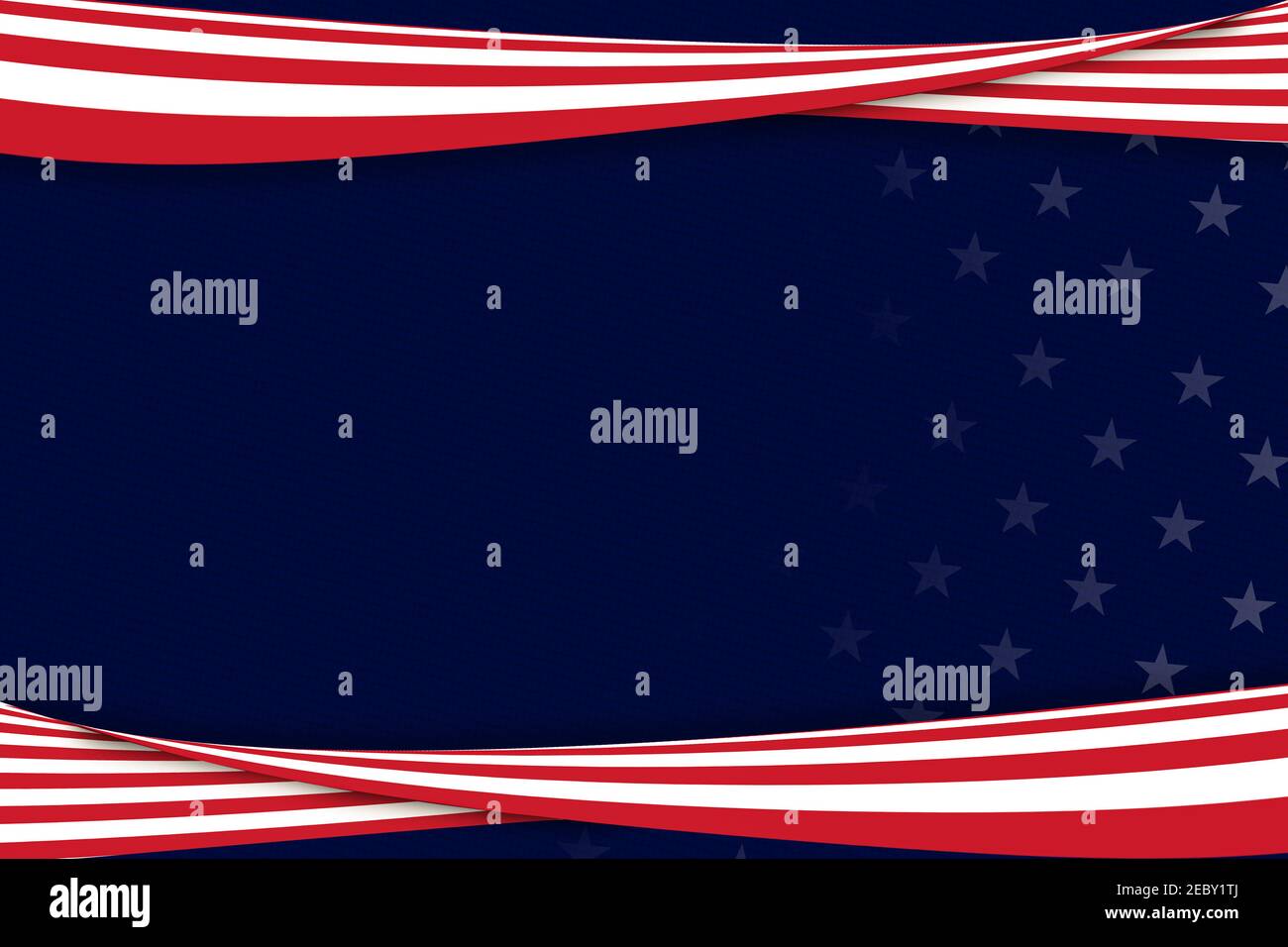 Concetto astratto di sfondo patriottico blu e rosso con spazio vuoto libero. Moderno sfondo con bandiera degli Stati Uniti Foto Stock