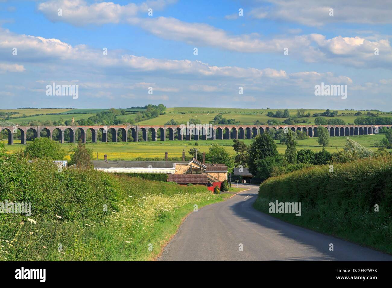 Harringworth Viadotto, Rutland. Foto Stock