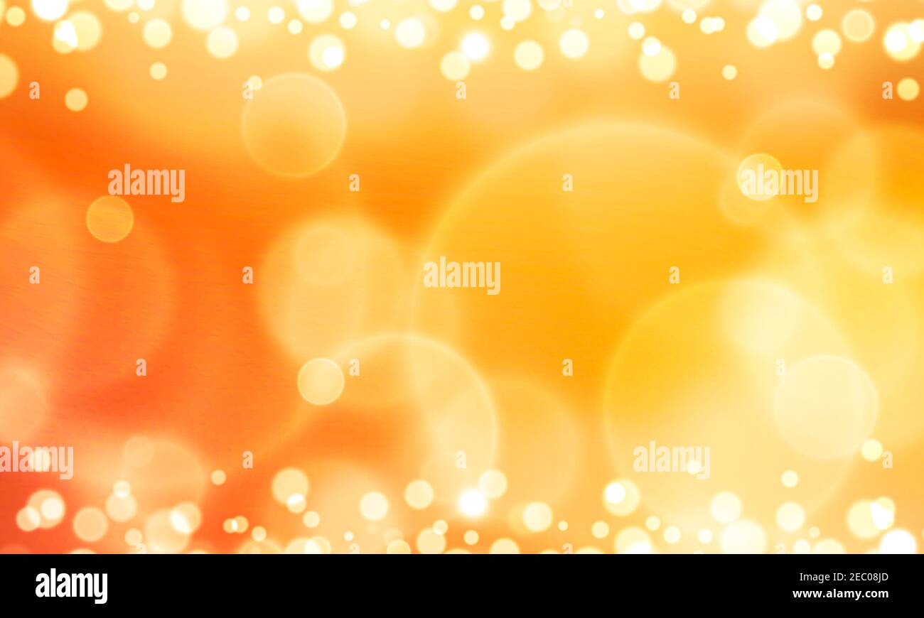 Sfondo arancione con luci soffuse e concetto astratto. Nuovo sfondo bokeh Foto Stock