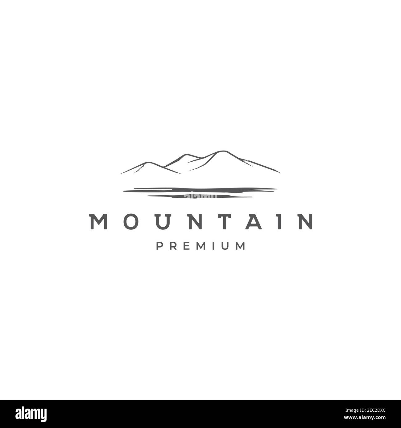 Modello vettoriale di illustrazione del logo Mountain Illustrazione Vettoriale