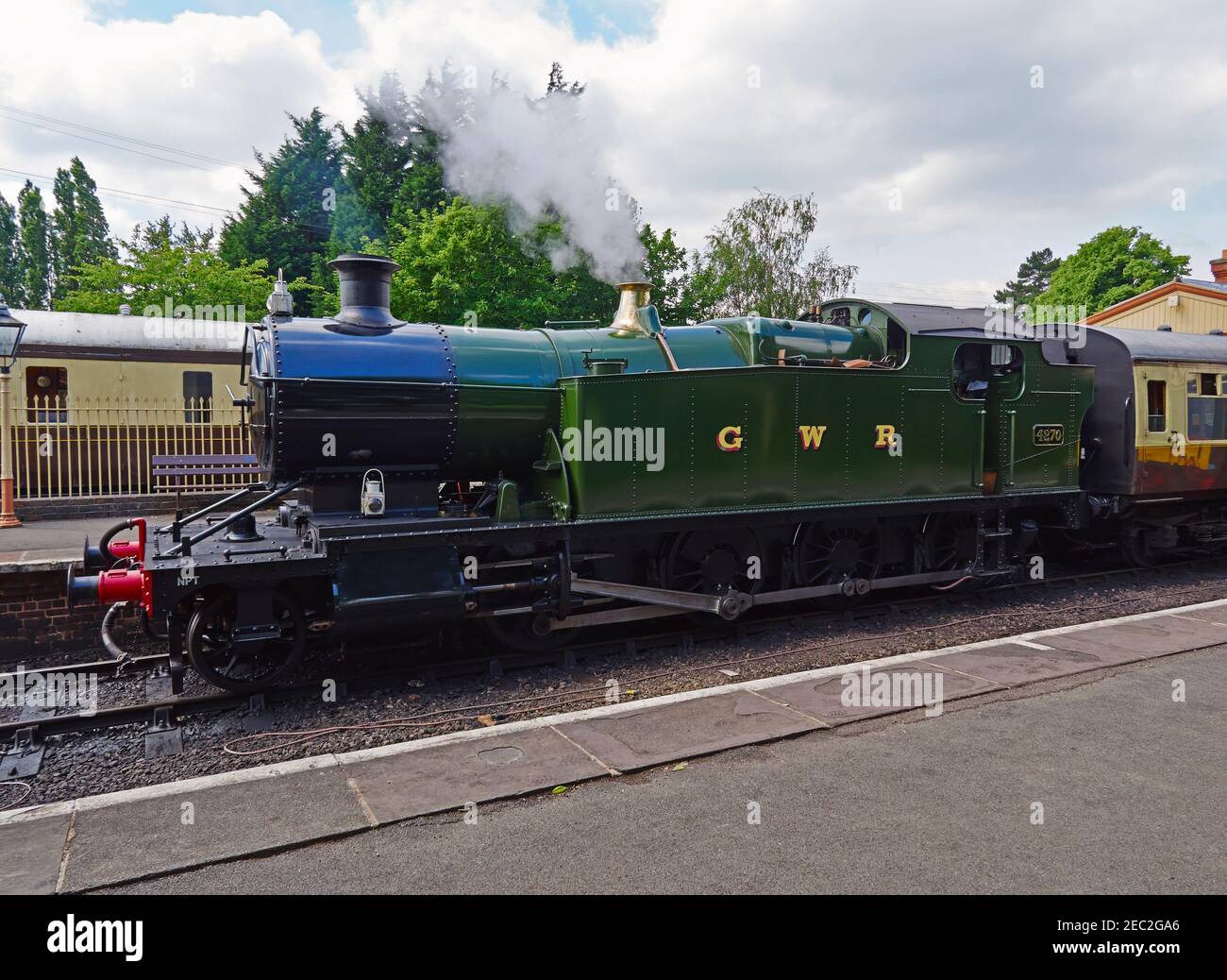 Locomotiva a vapore 4270, Gloucestershire Warwickshire Railway a Toddington stazione ferroviaria, Gloucestershire Foto Stock