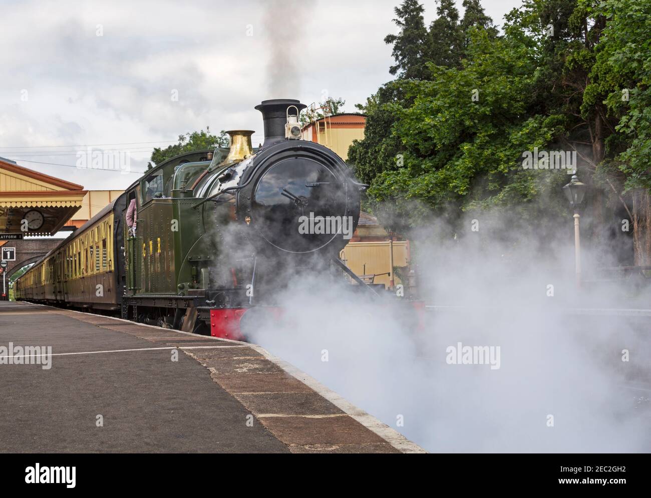 Locomotiva a vapore 4270, Gloucestershire Warwickshire Railway a Toddington stazione ferroviaria, Gloucestershire Foto Stock