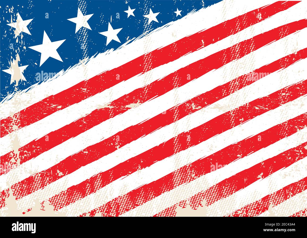 Bandiera americana orizzontale con e una texture per la vostra pubblicità Foto Stock