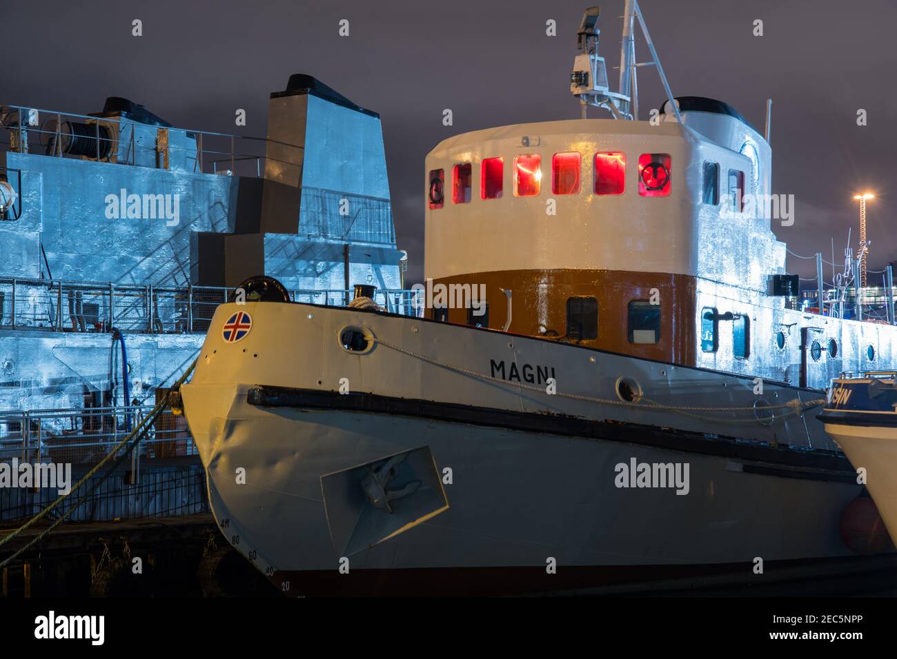 Reykjavik Islanda - Ottobre 31. 2019: Pensionato Tug Magni, ora una nave museo Foto Stock