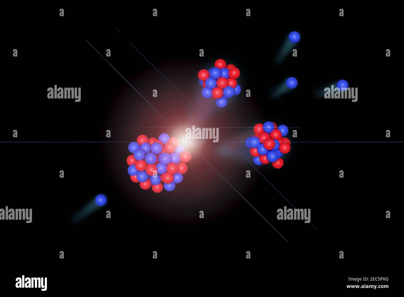 Dividere il nucleo atomico immagini e fotografie stock ad alta
