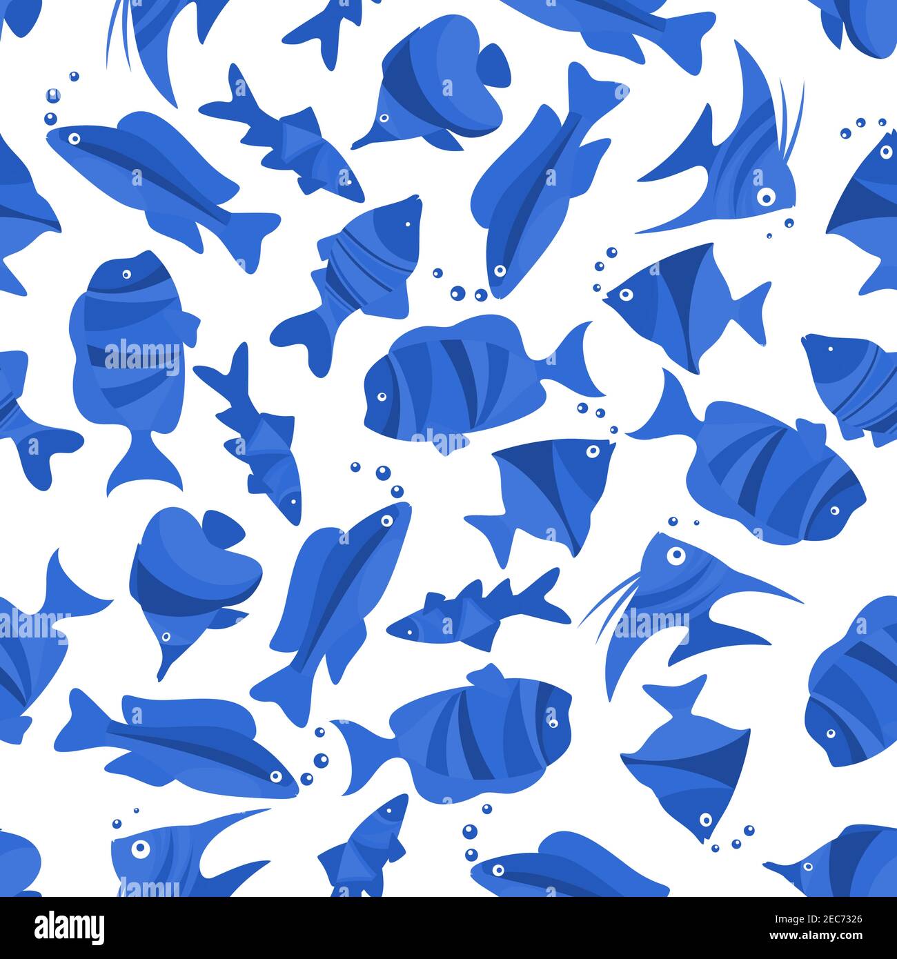 Pesce sfondo modello senza giunture. I pesci blu stilizzati stampano con  bolle d'acqua. Carta da parati subacquea di decorazione vettoriale Immagine  e Vettoriale - Alamy