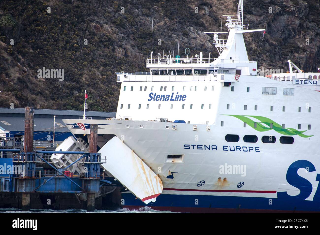 Linea Stena traghetto Fishguard porto Pembrokeshire a Rosslare Foto Stock