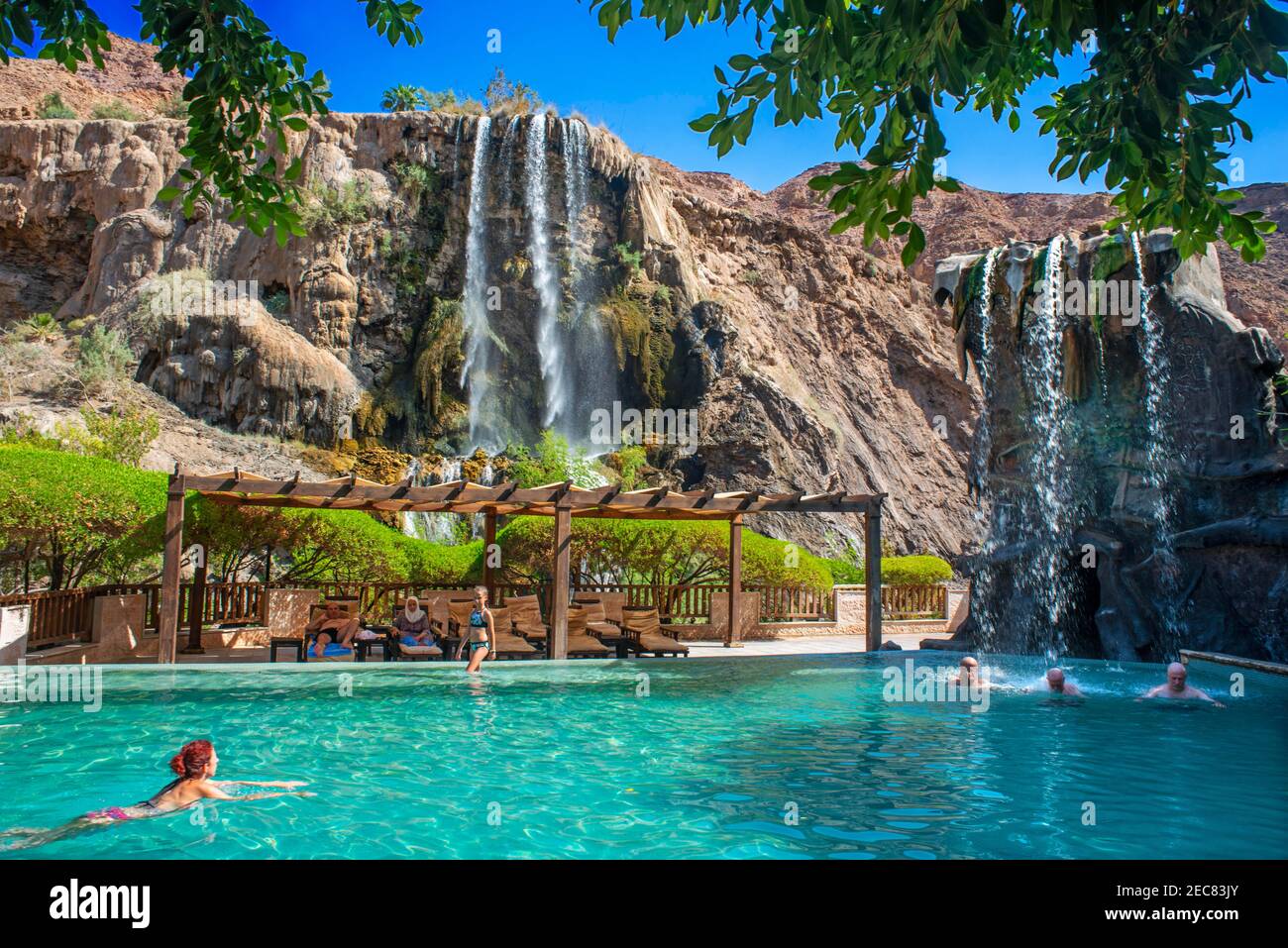 Ma'in Giordania Hot Springs Spa Resort Piscina Foto Stock