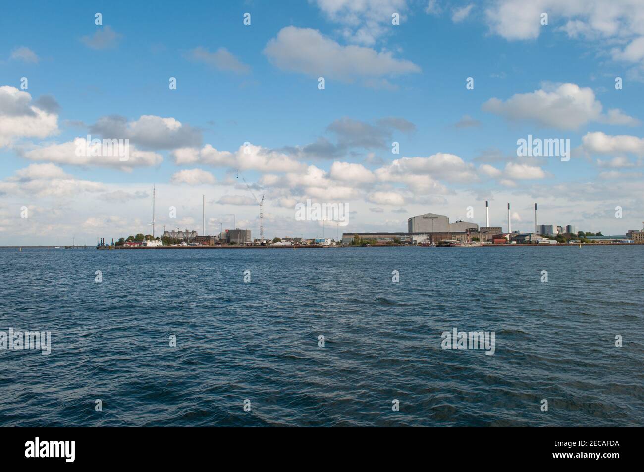 Area industriale dell'isola di Refshale a Copenhagen Foto Stock