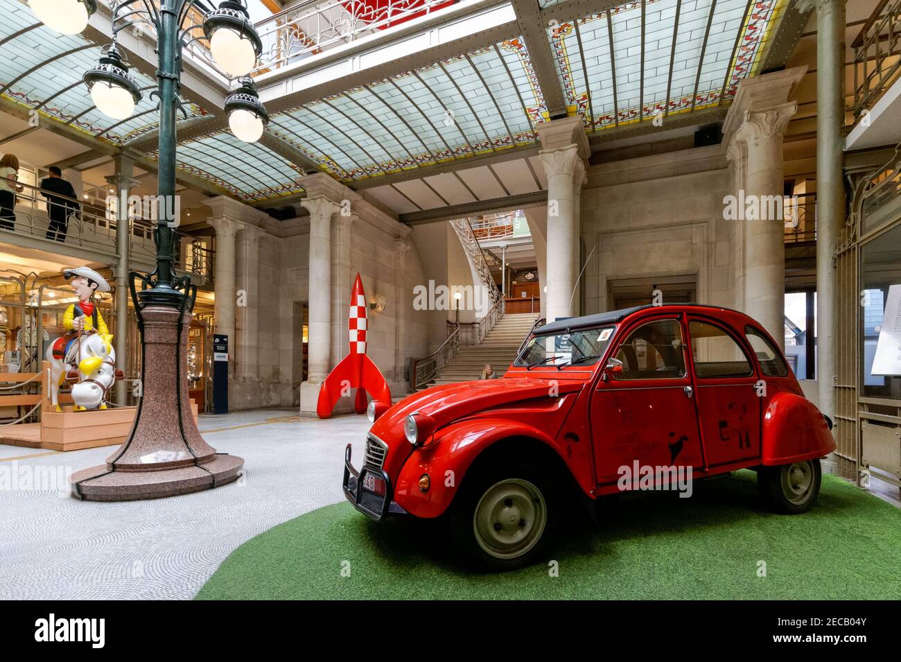 Il Belgian Comic Strip Centre, interno, Foto Stock