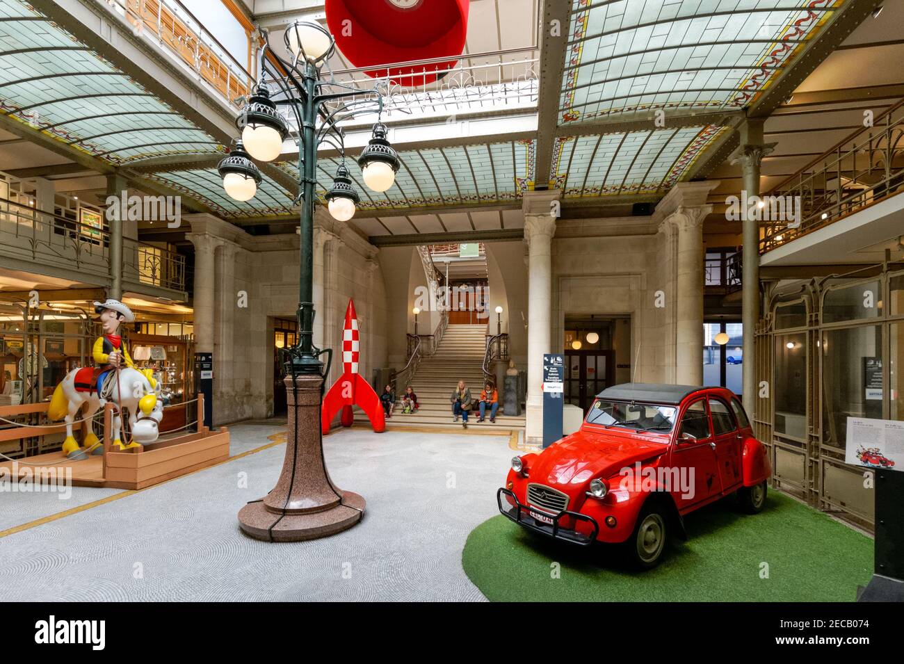 Il Belgian Comic Strip Centre, interno, Foto Stock