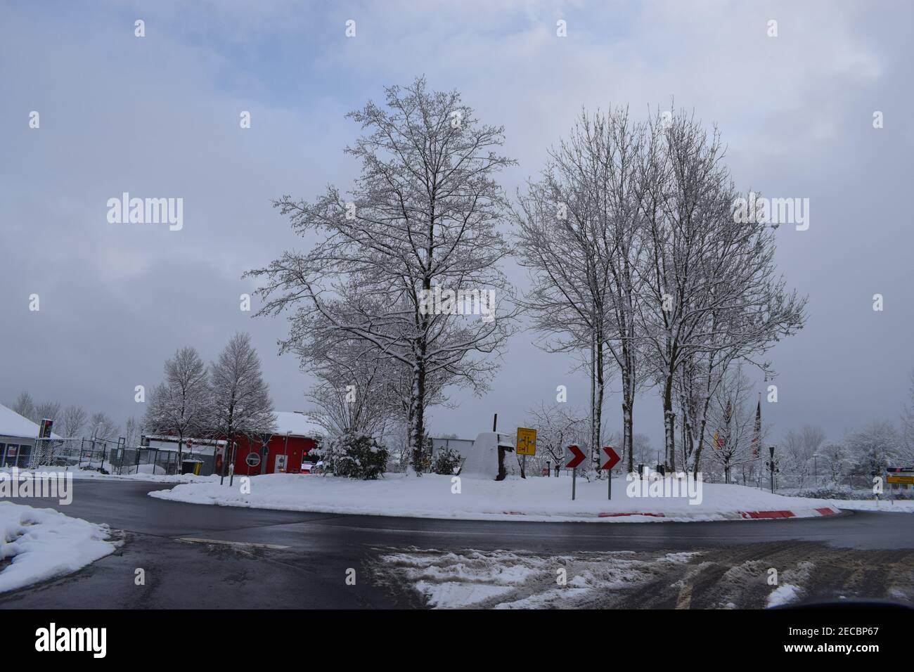 Rotatoria all'ingresso Nürburgring Nordschleife Foto Stock