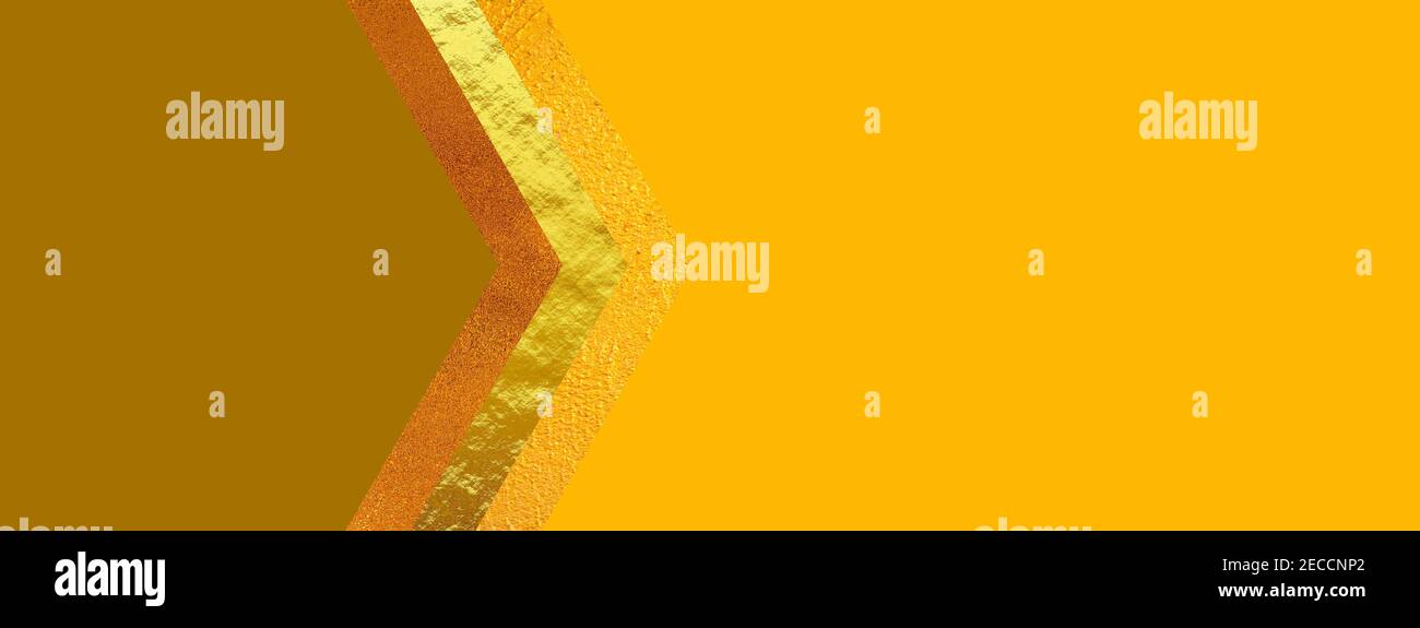 Banner d'oro. Banner geometrico di lusso Foto Stock