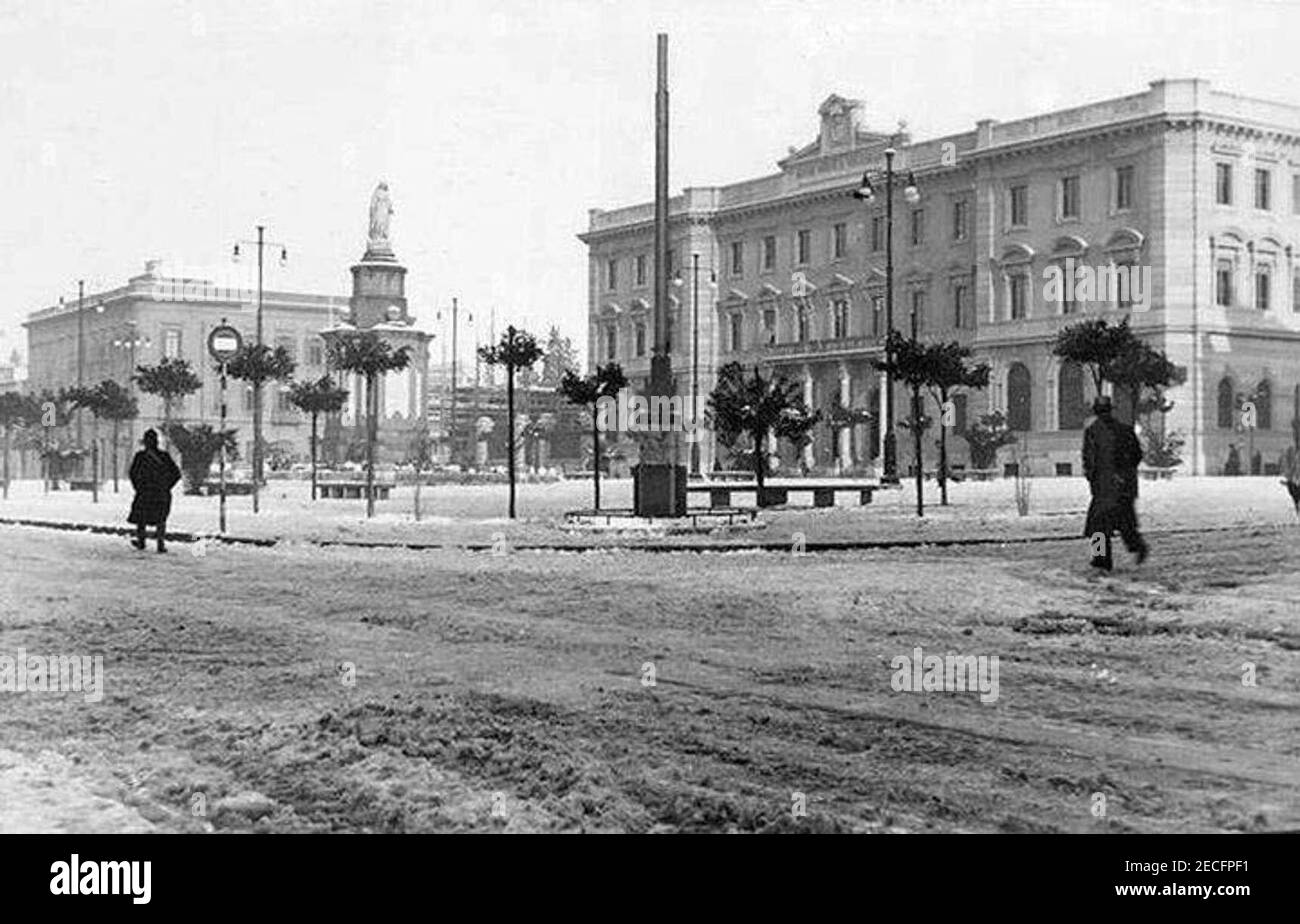 Neve in Cagliari, 1910 Foto Stock