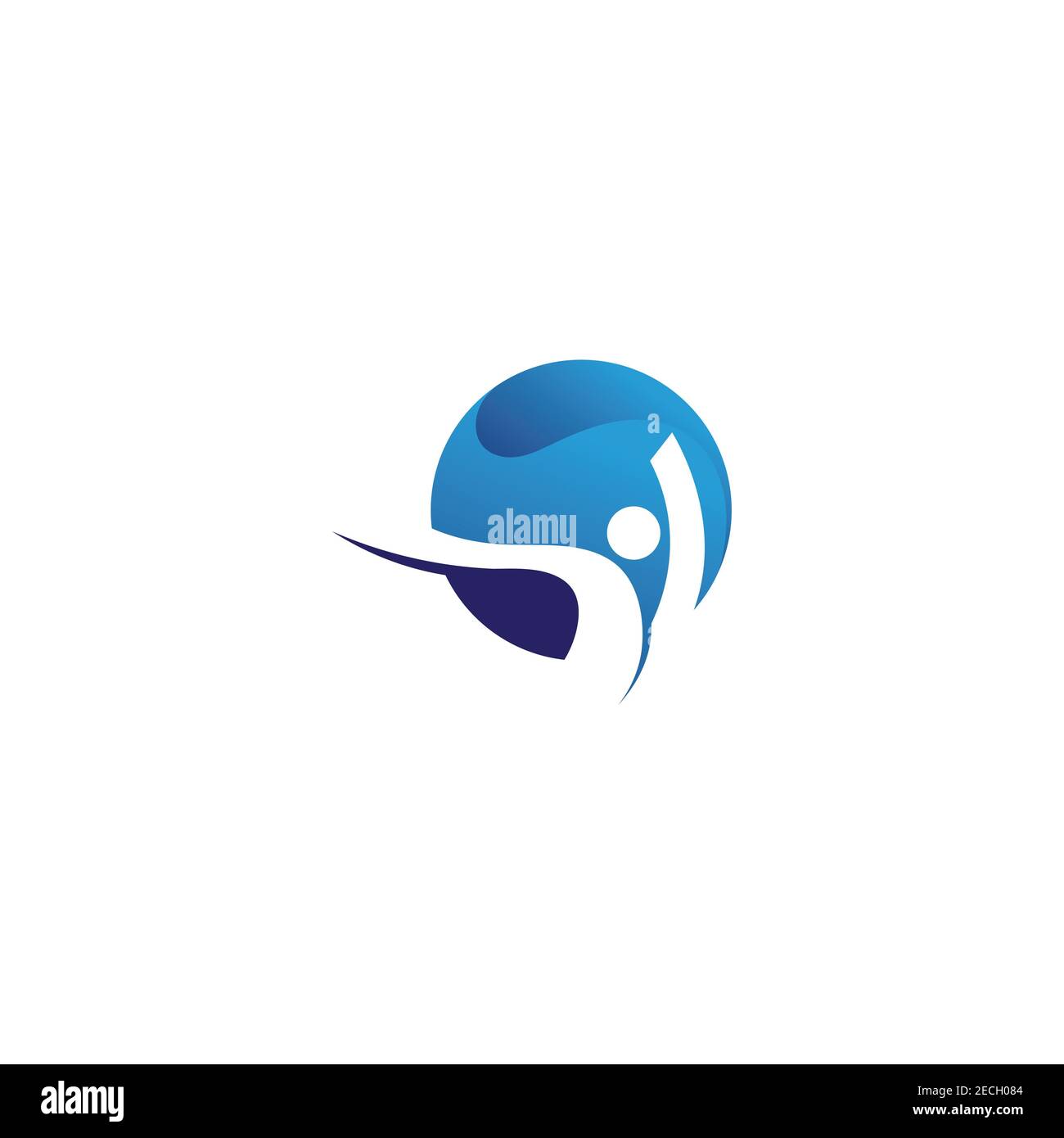 logo nave e onda, natura, paesaggio, sport, trasporto, oceano, vettore icona paradiso, logo Foto Stock