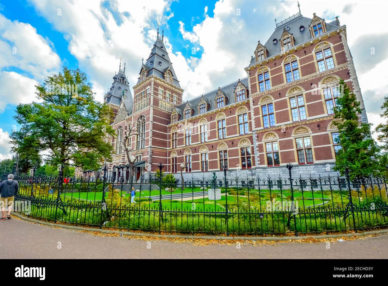 Il Rijksmuseum, il Dutch National Museum nel quartiere dei musei del distretto di Amsterdam, Paesi Bassi. Foto Stock