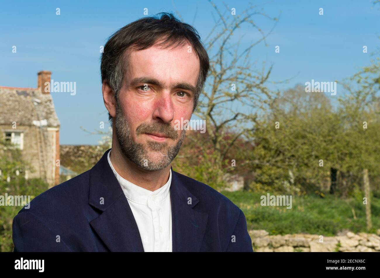 Graham Macdonald Robb FRSL, autore e critico britannico specializzato in letteratura francese, ha fotografato nella sua casa vicino a Oxford, Oxfordshire, Regno Unito. 23 Apr 2010 Foto Stock