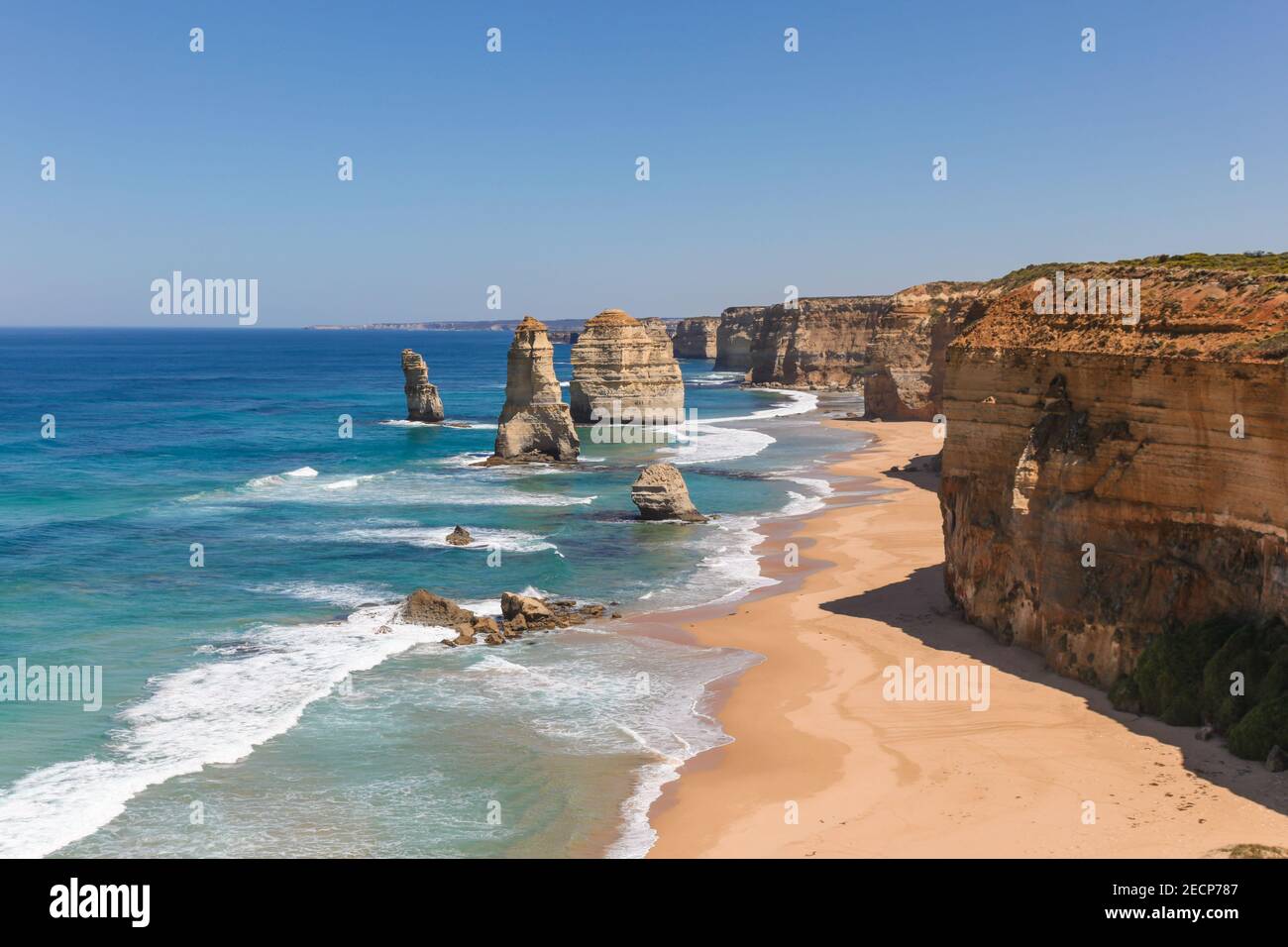 I dodici apostoli sulla Great Ocean Road sono un Famoso punto di riferimento australiano nella costa meridionale di Victoria - Australia Foto Stock