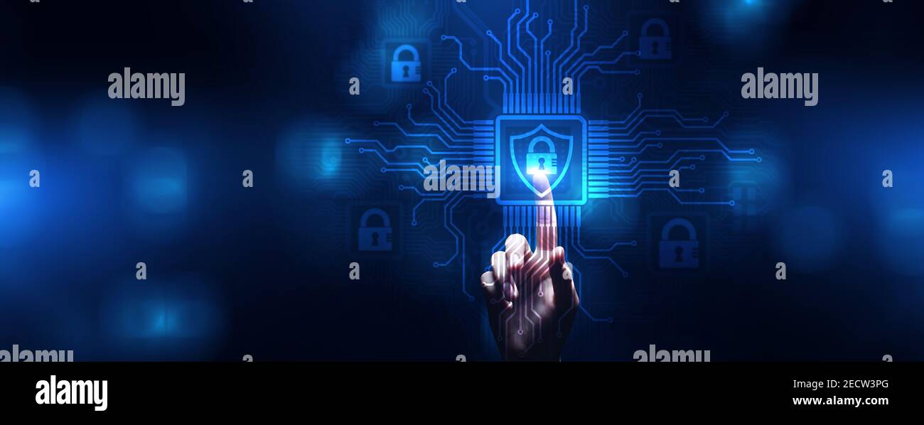 Informazioni sulla sicurezza informatica privacy protezione dei dati antivirus Foto Stock