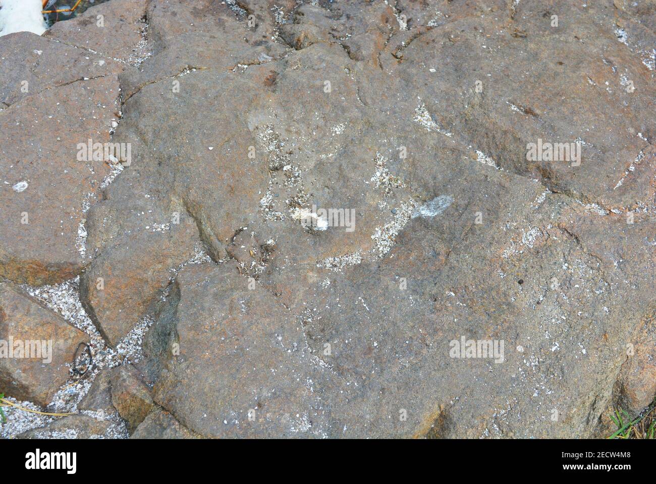 Pietra naturale scavata dal fiume Samara, roccia naturale, paesaggio situato nella tenuta Shevchenko Foto Stock