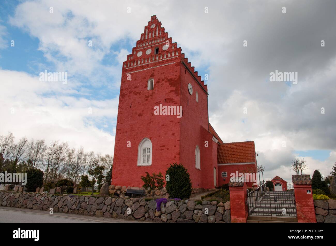 Eskilstrup chiesa sull'isola di Falster in Danimarca Foto Stock