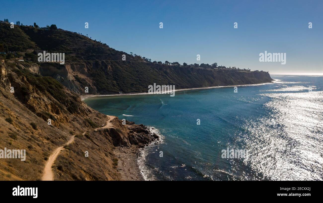 Vista panoramica di Malaga Cove Palos Verdes California Foto Stock